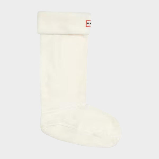 Recycled Fleece Tall Boot Socks White