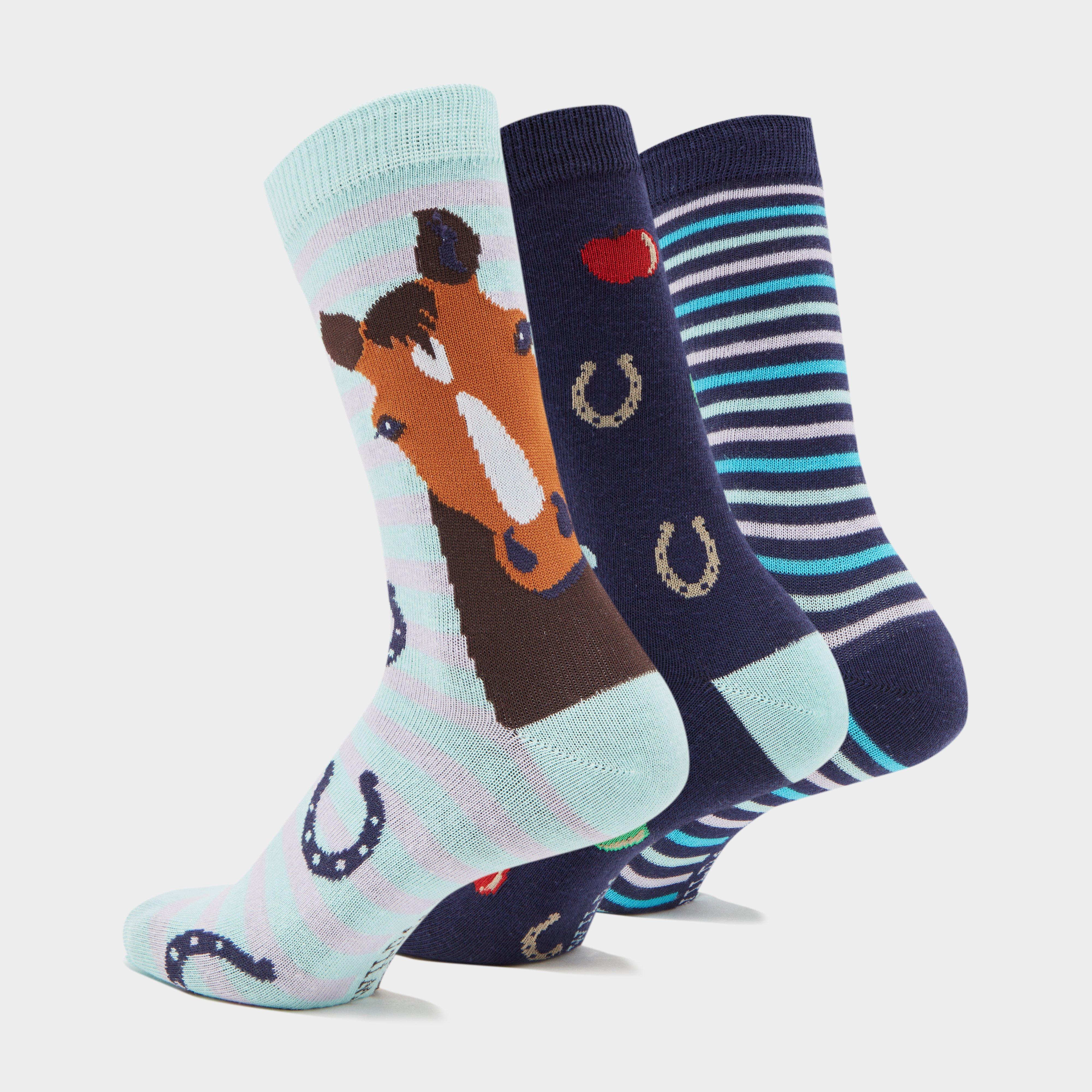 Wild Feet Women’s Fashion Socks 3 Pack - Horse