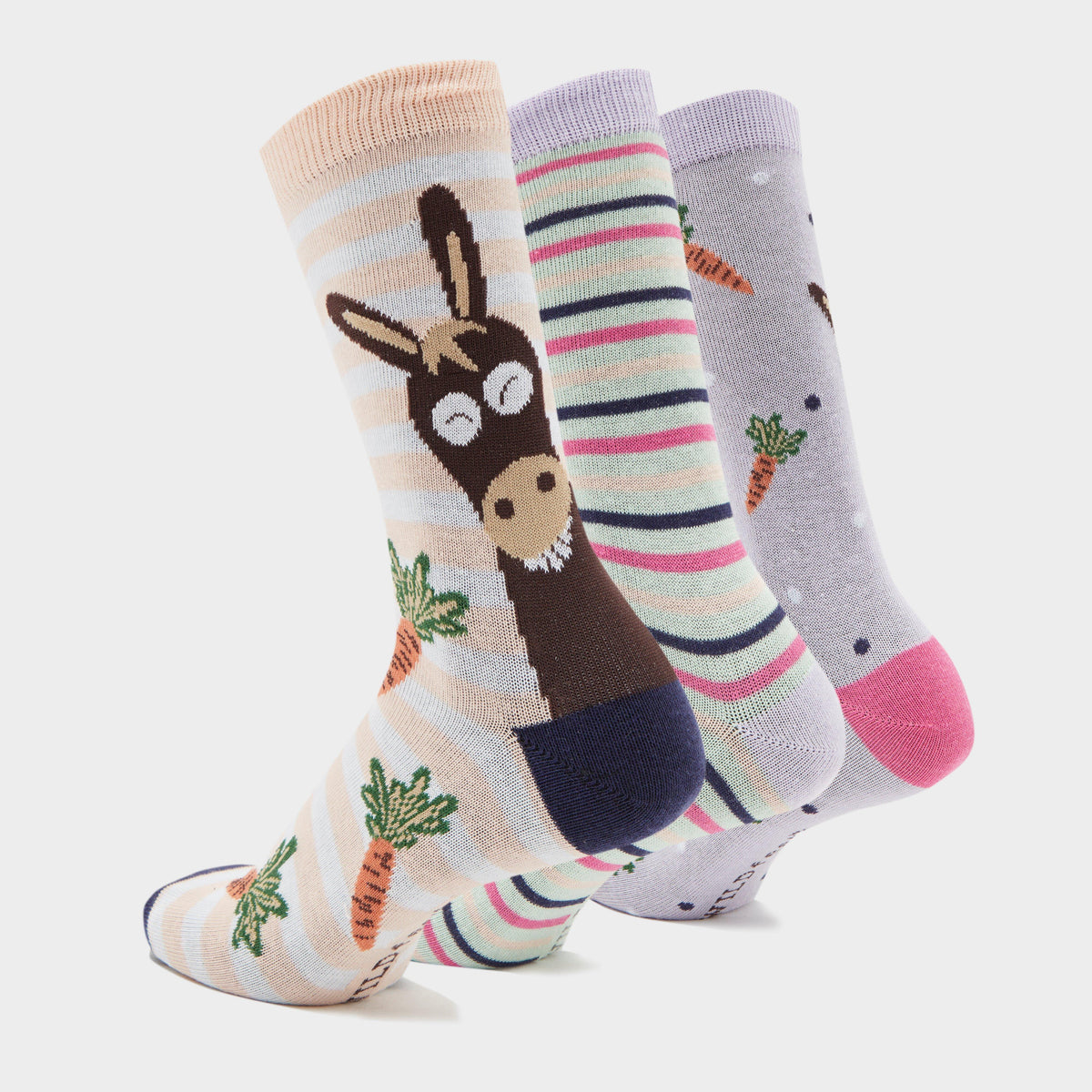 Wild Feet Women’s Fashion Socks 3 Pack - Rabbit