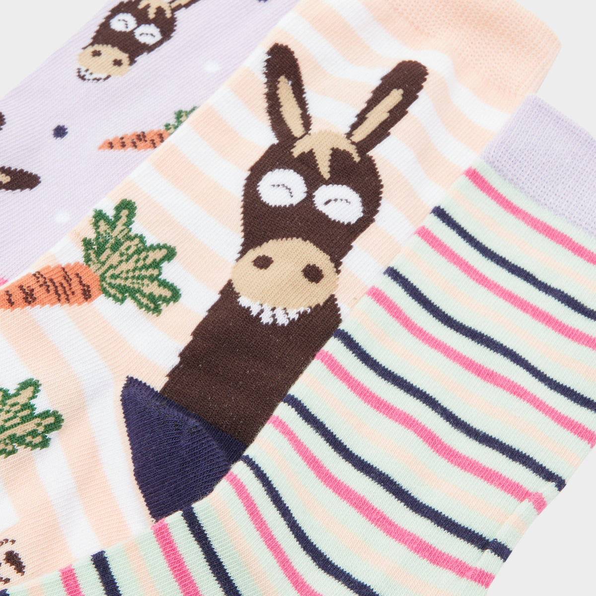 Wild Feet Women’s Fashion Socks 3 Pack - Rabbit
