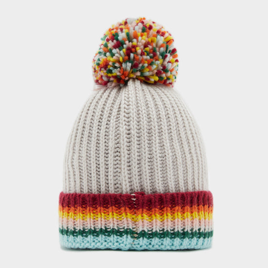 Kids’ Striped Bobble Beanie Hat