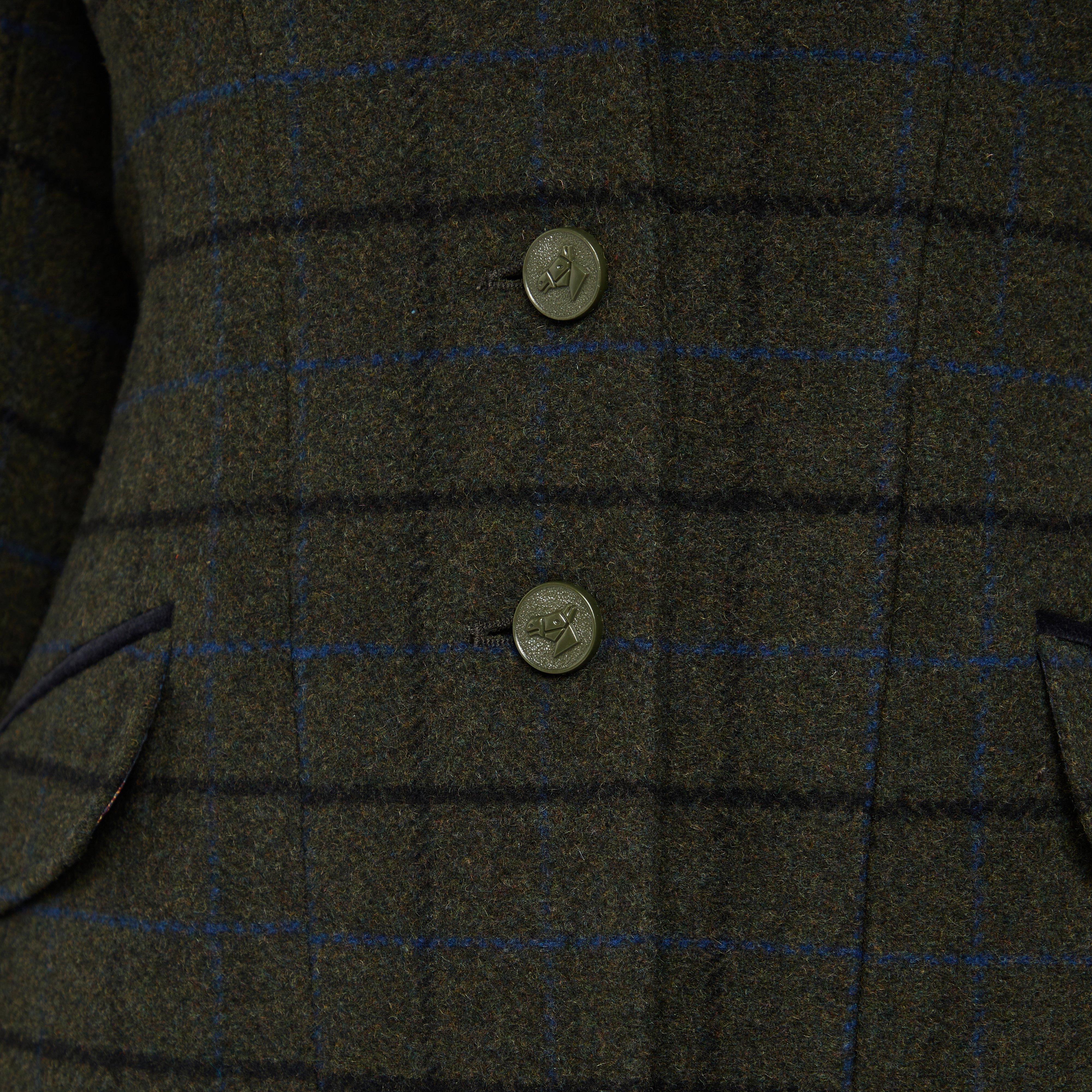 Women’s Saratoga Tweed Jacket Dark Green Check