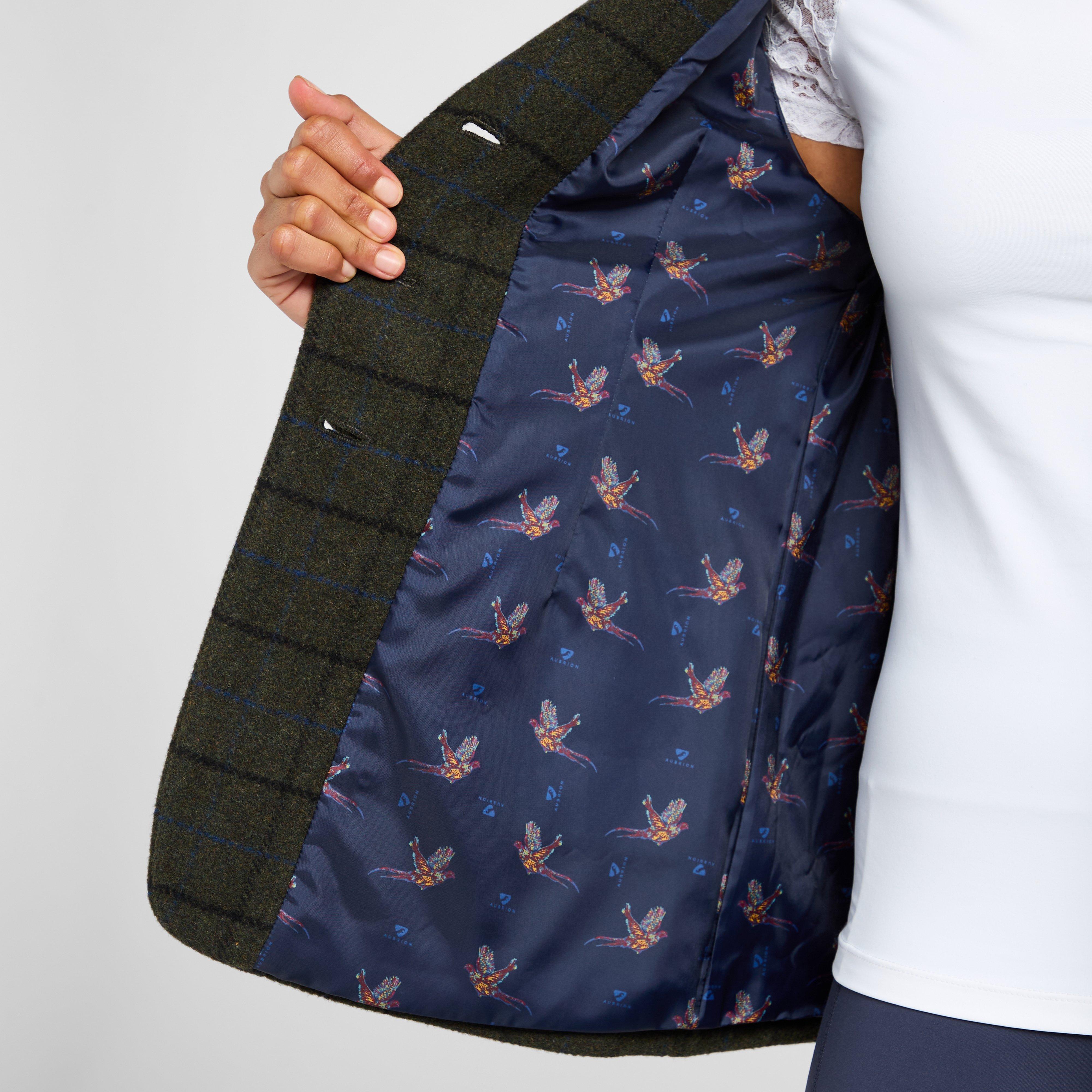 Women’s Saratoga Tweed Jacket Dark Green Check