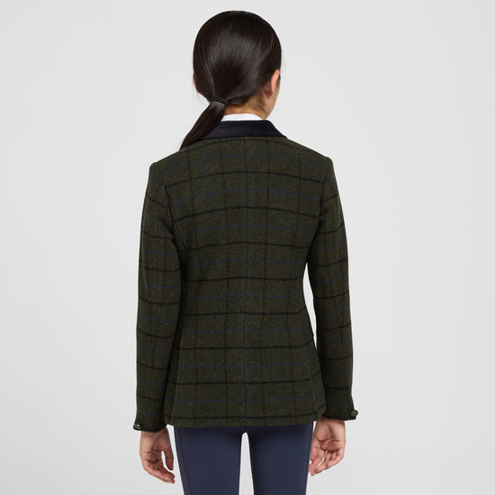 Kids’ Saratoga Tweed Jacket Dark Green Check