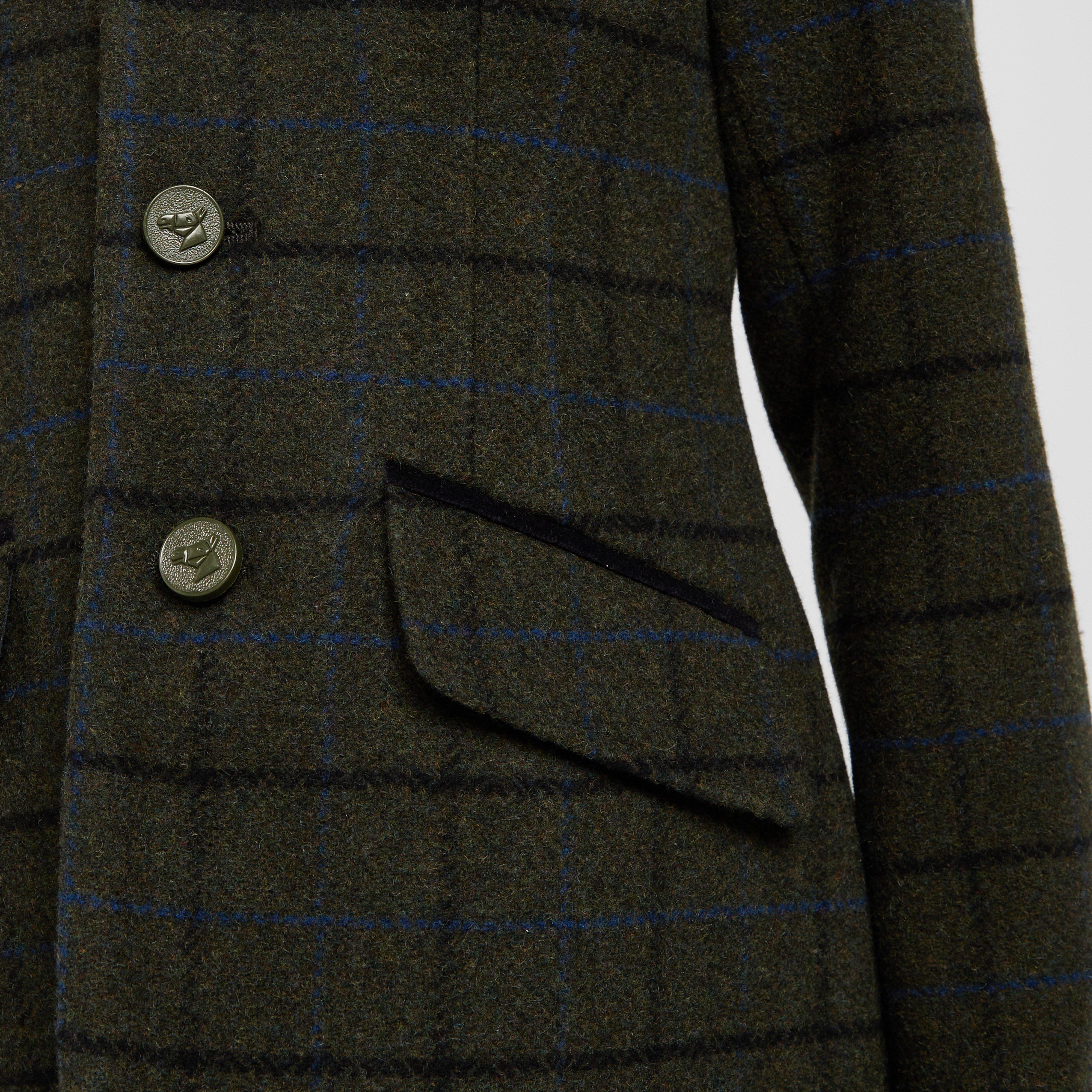 Kids’ Saratoga Tweed Jacket Dark Green Check