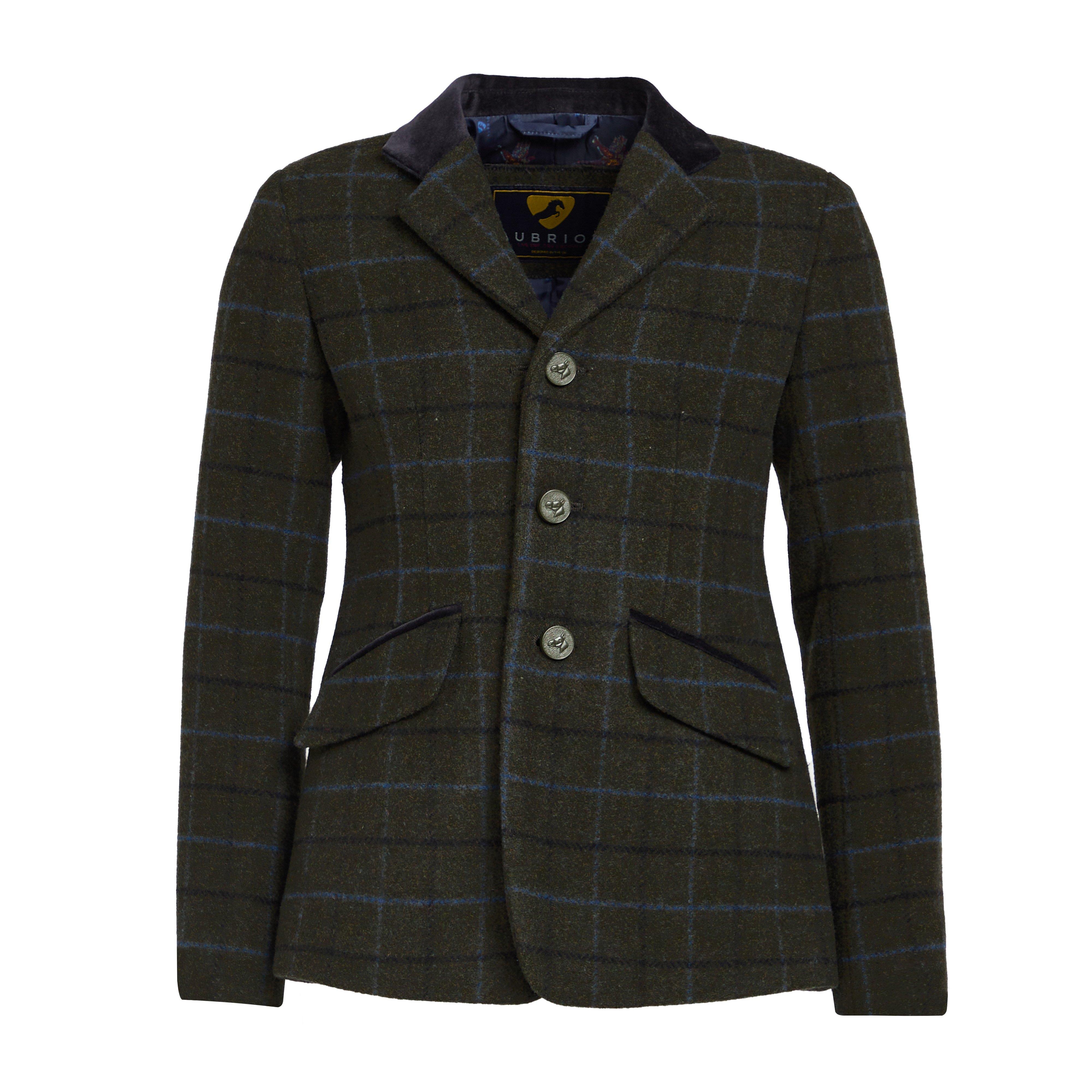 Kids’ Saratoga Tweed Jacket Dark Green Check