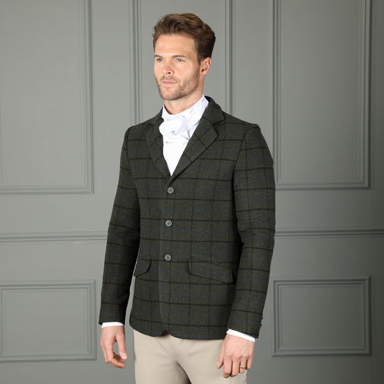 Men's Saratoga Tweed Jacket Dark Green Check