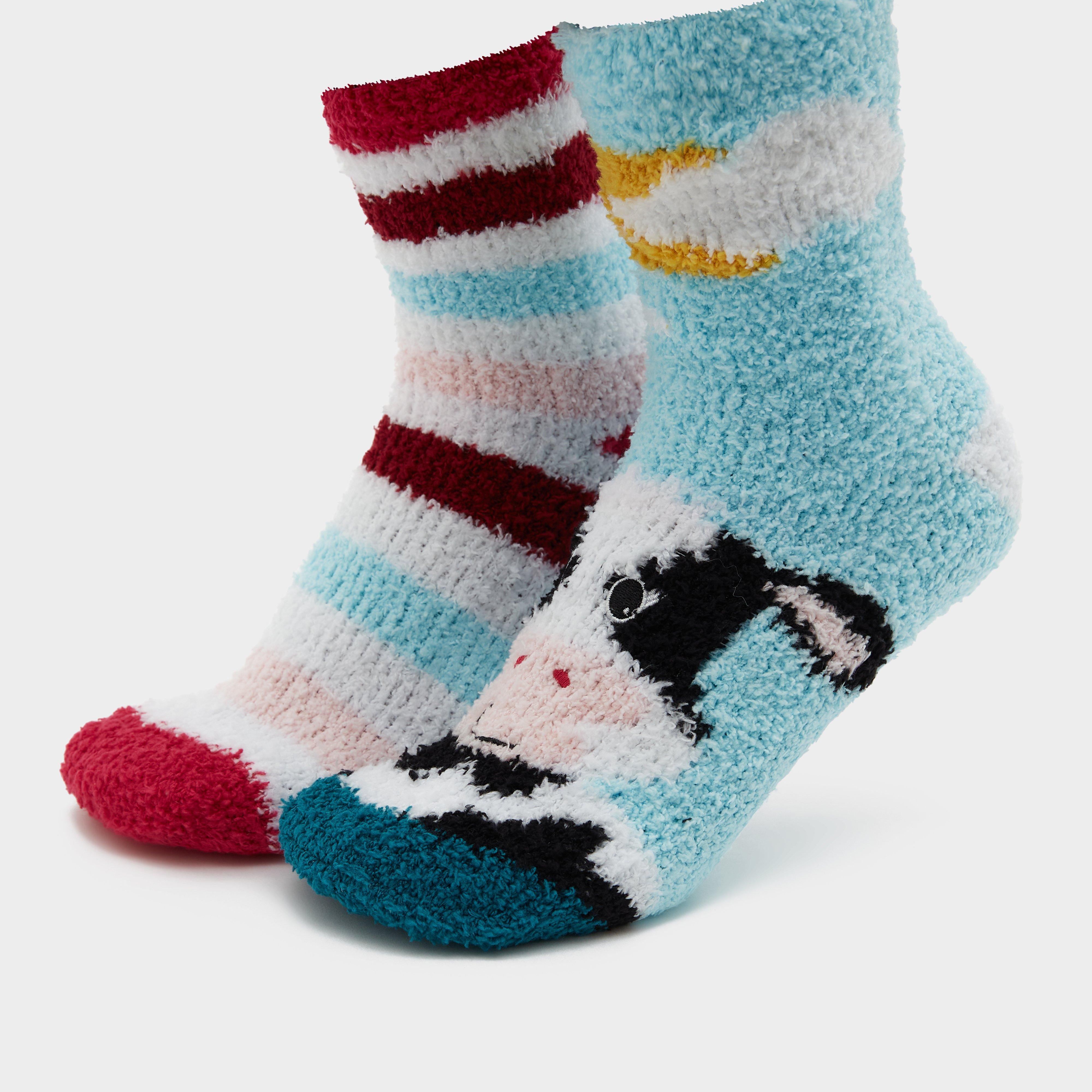 Women's Wild Feet Cow Lounge Socks 2 Pack