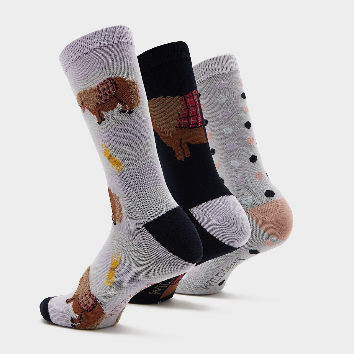 Wild Feet Snacky Pony Crew Socks 3 Pack