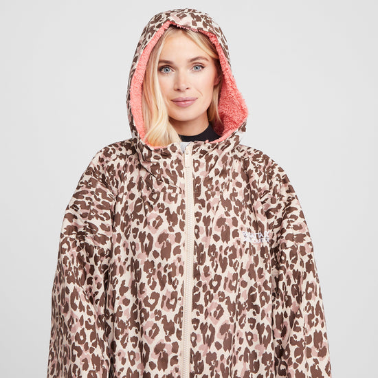 Adults Waterproof Robe Leopard Print