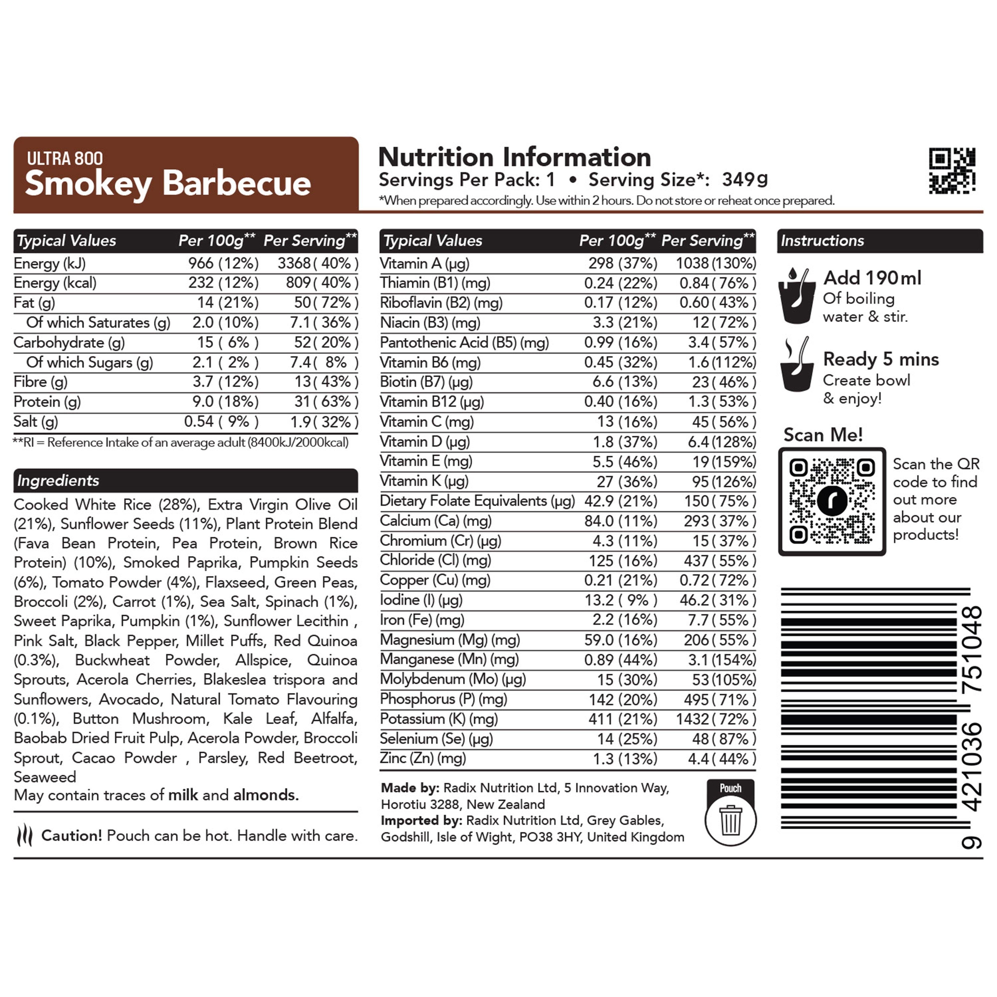 Smokey Barbecue Meal 800