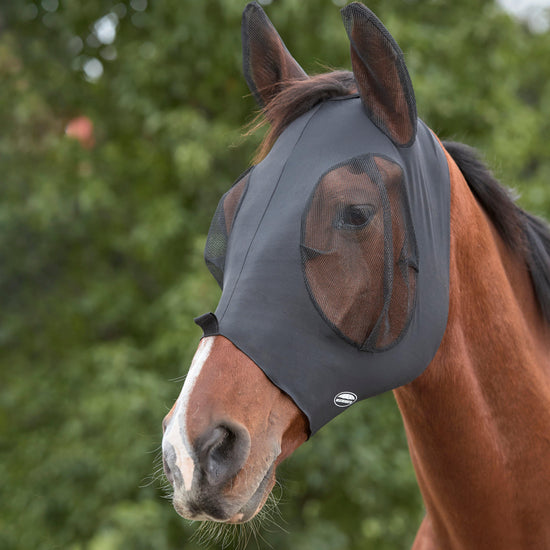 Deluxe Stretch Bug Eye Saver with Ears Royal Black/Black