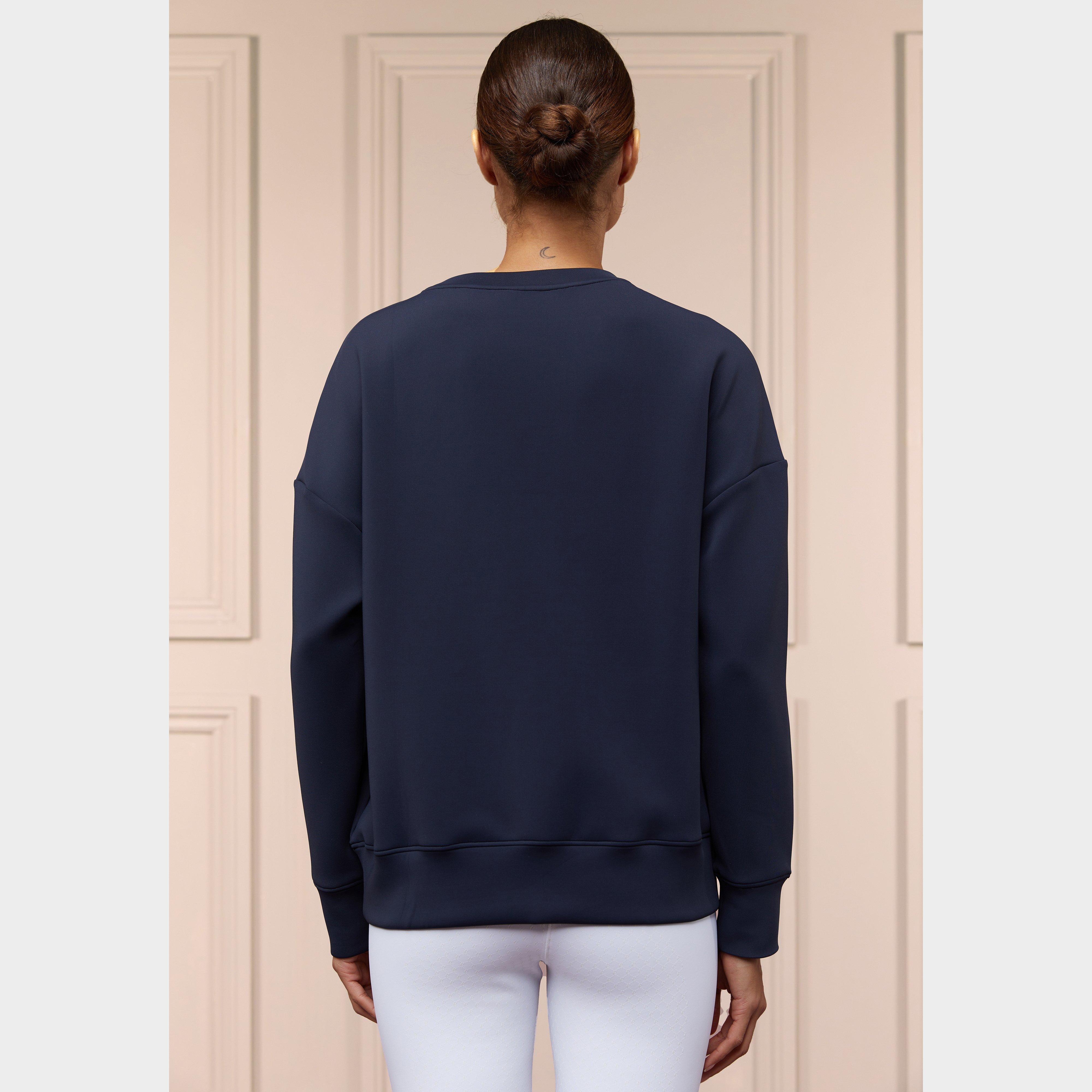 Womens Crystal Crew Neck Sweater