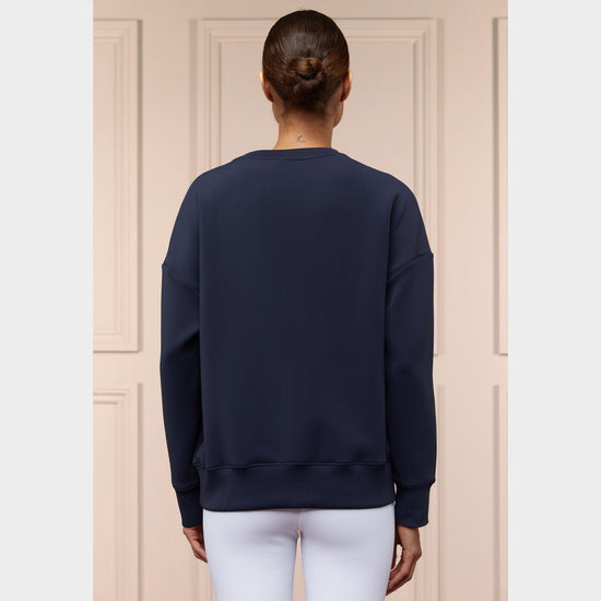 Womens Crystal Crew Neck Sweater