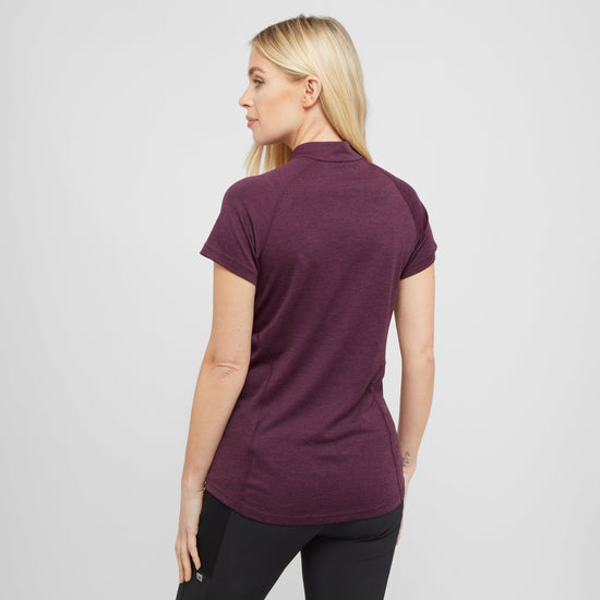 Women’s Dart Zip Neck Short Sleeve T-Shirt
