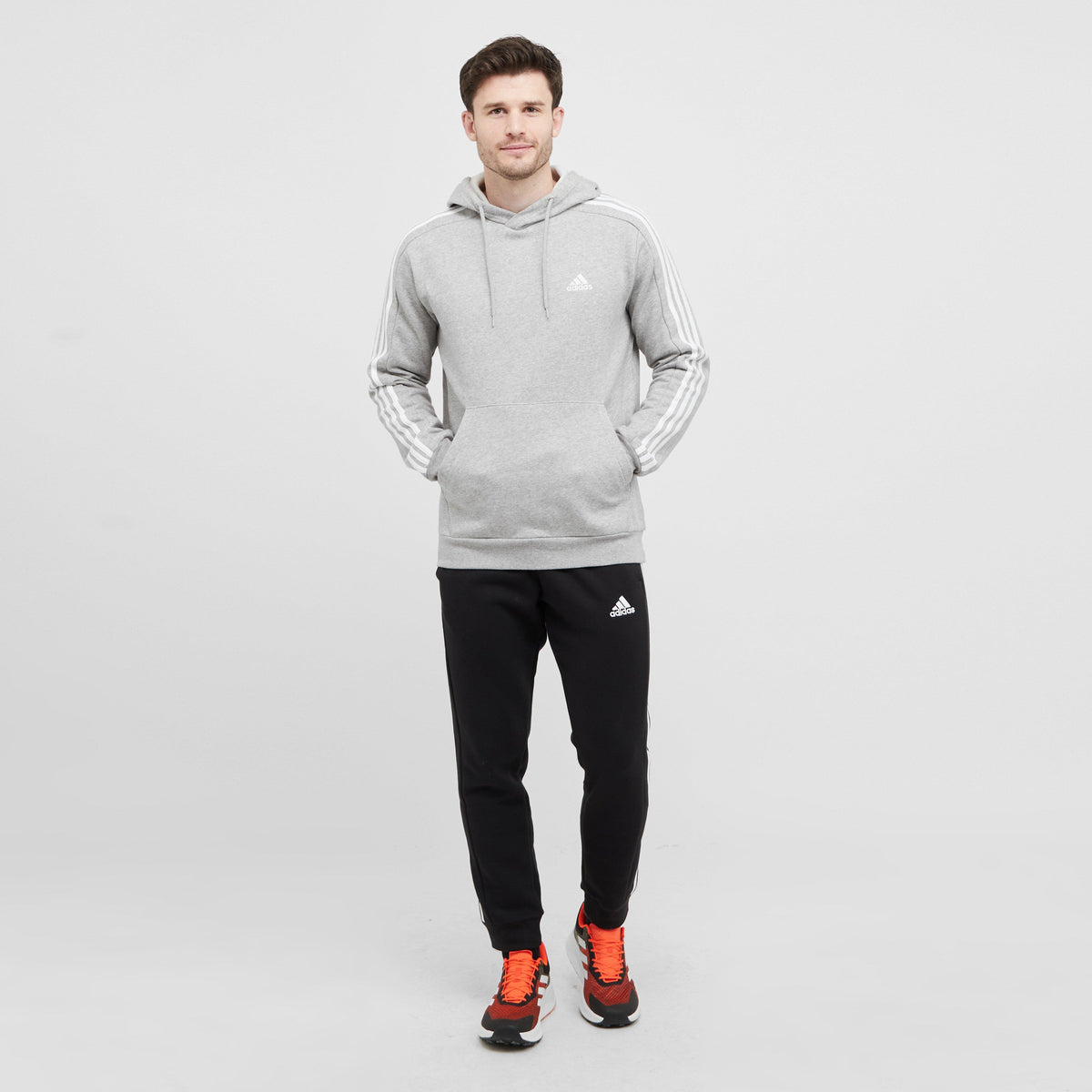 Men's Essentials Fleece 3-Stripes Hoodie