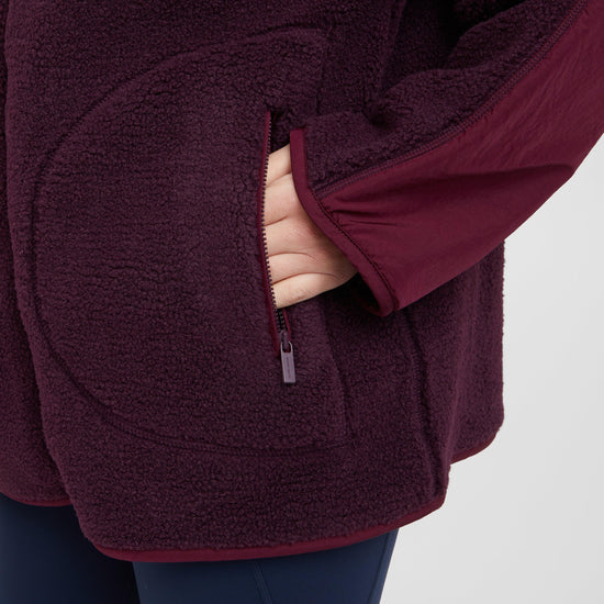 Women’s Plush Textured Zip Up Fleece