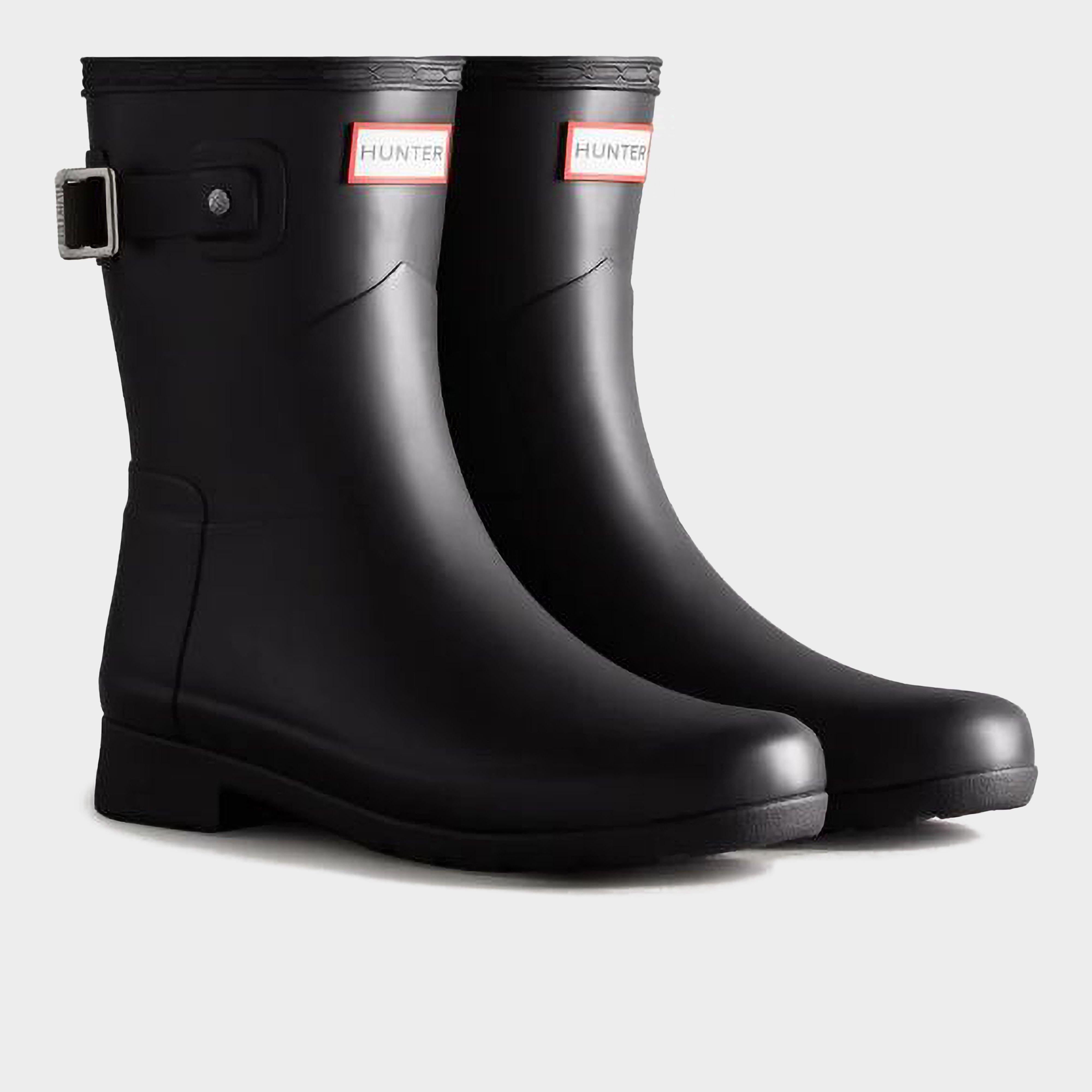 Women’s Refined Slim Fit Short Black Wellington Boots