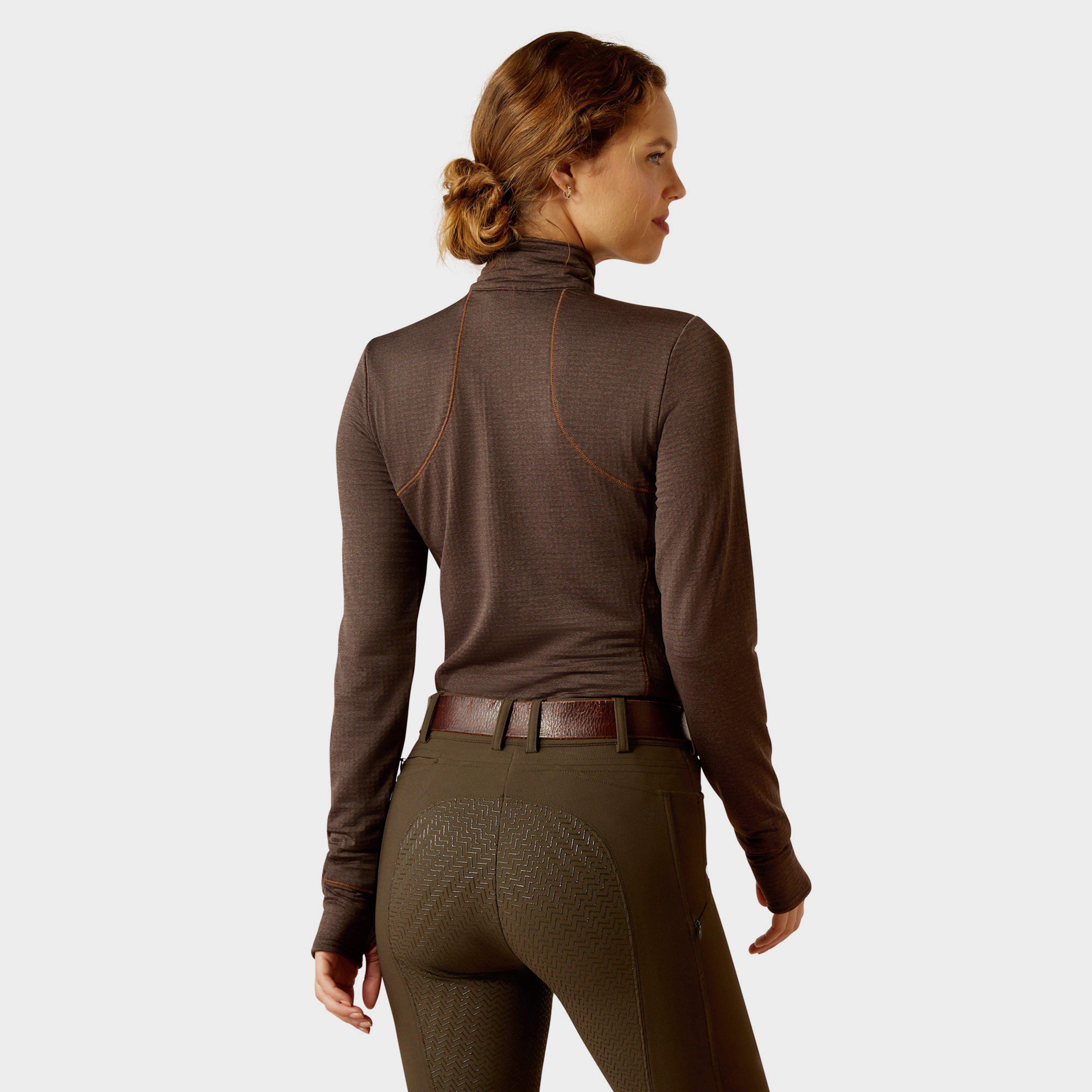 Womens Gridwork 1/4 Zip Base Layer