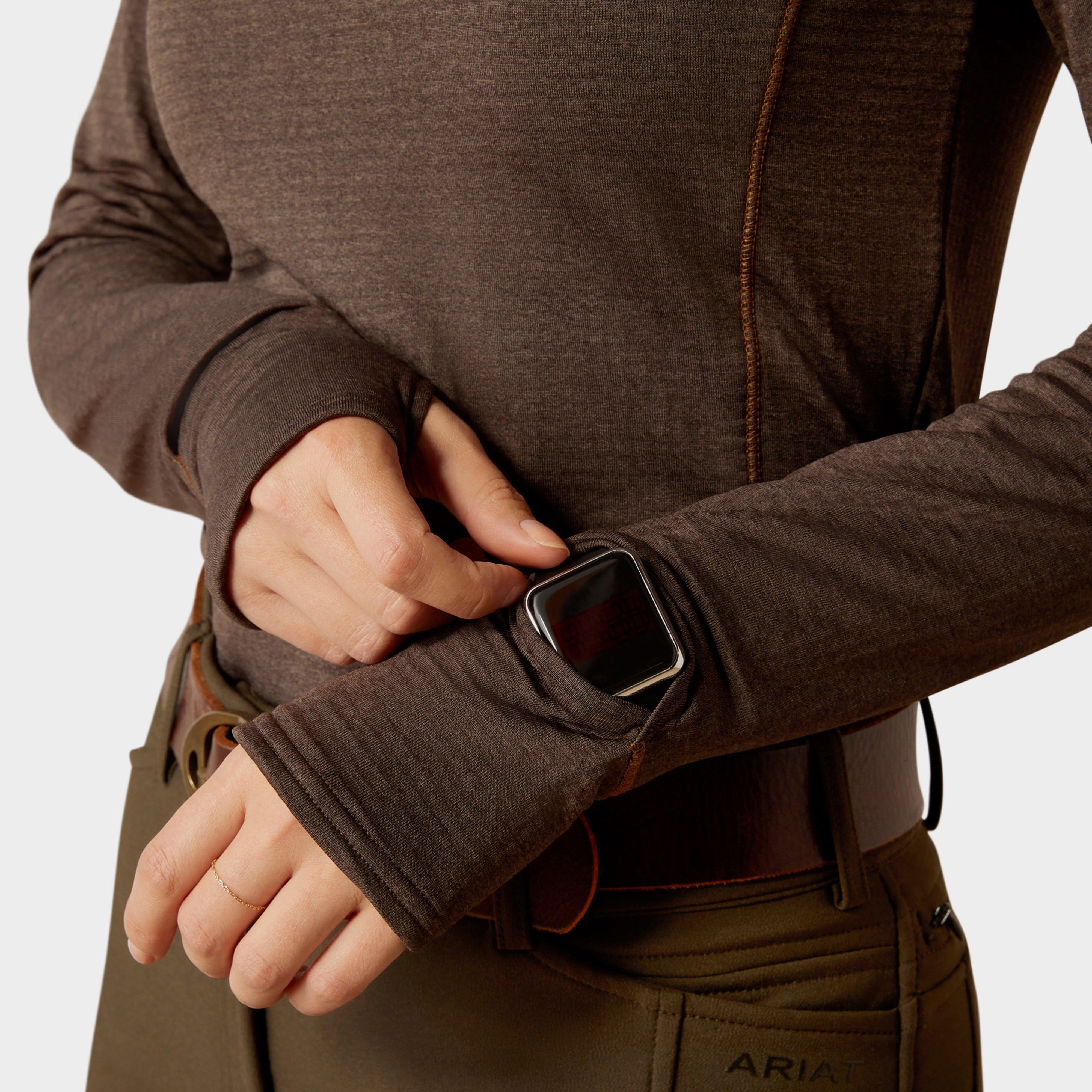 Womens Gridwork 1/4 Zip Base Layer