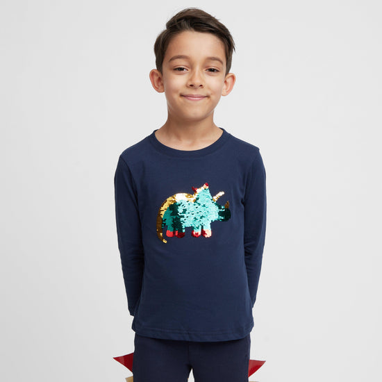 Kids’ Long Sleeve Dino T-Shirt