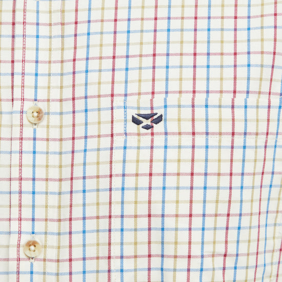 Mens Inverness Cotton Tattersall Shirt White/Blue/Green