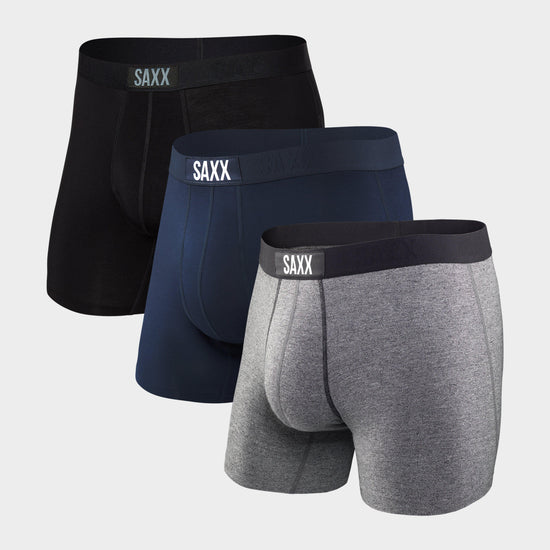 Men's Vibe Soft Boxer Briefs Pack of Three