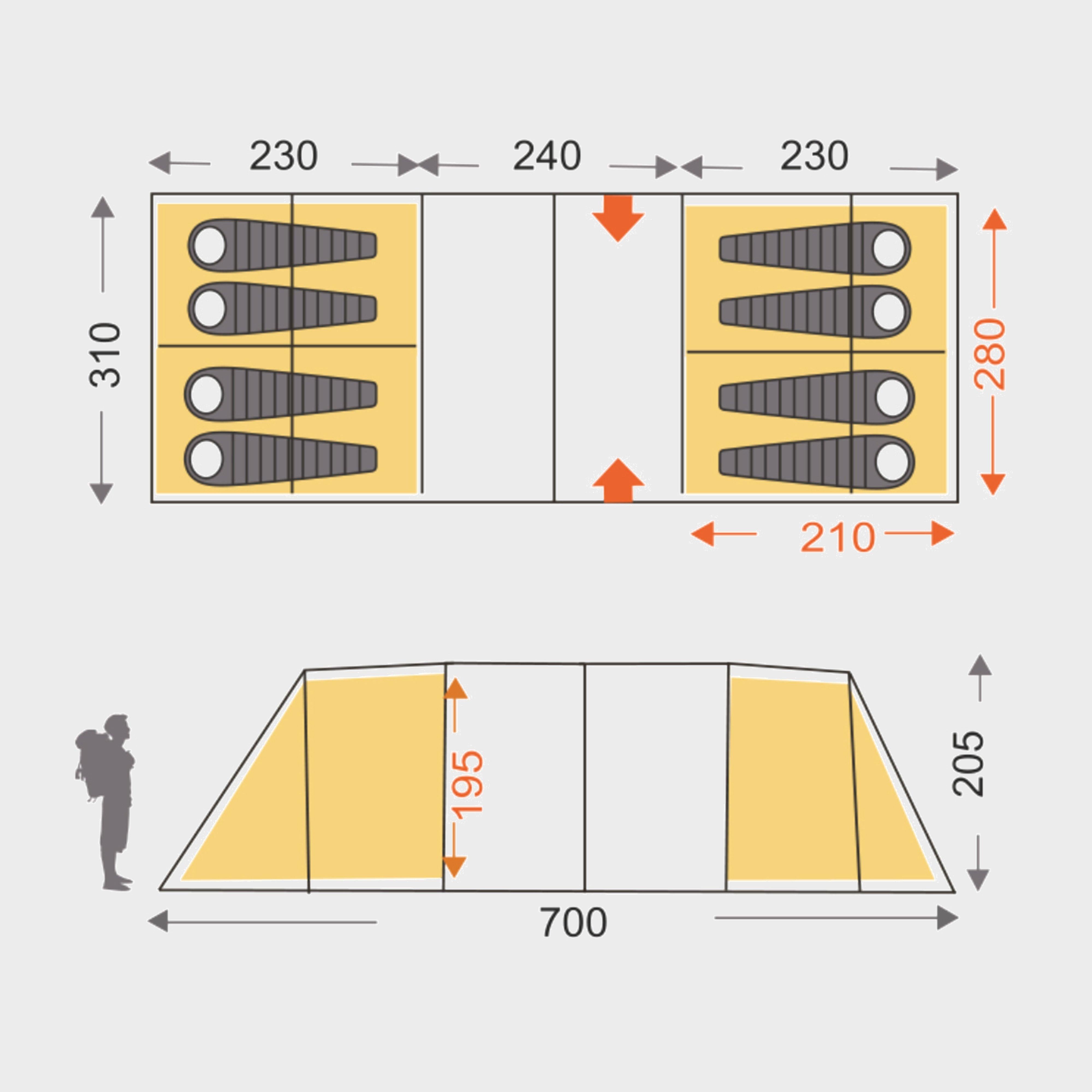 Refurbished Zenobia 8 Nightfall Tent
