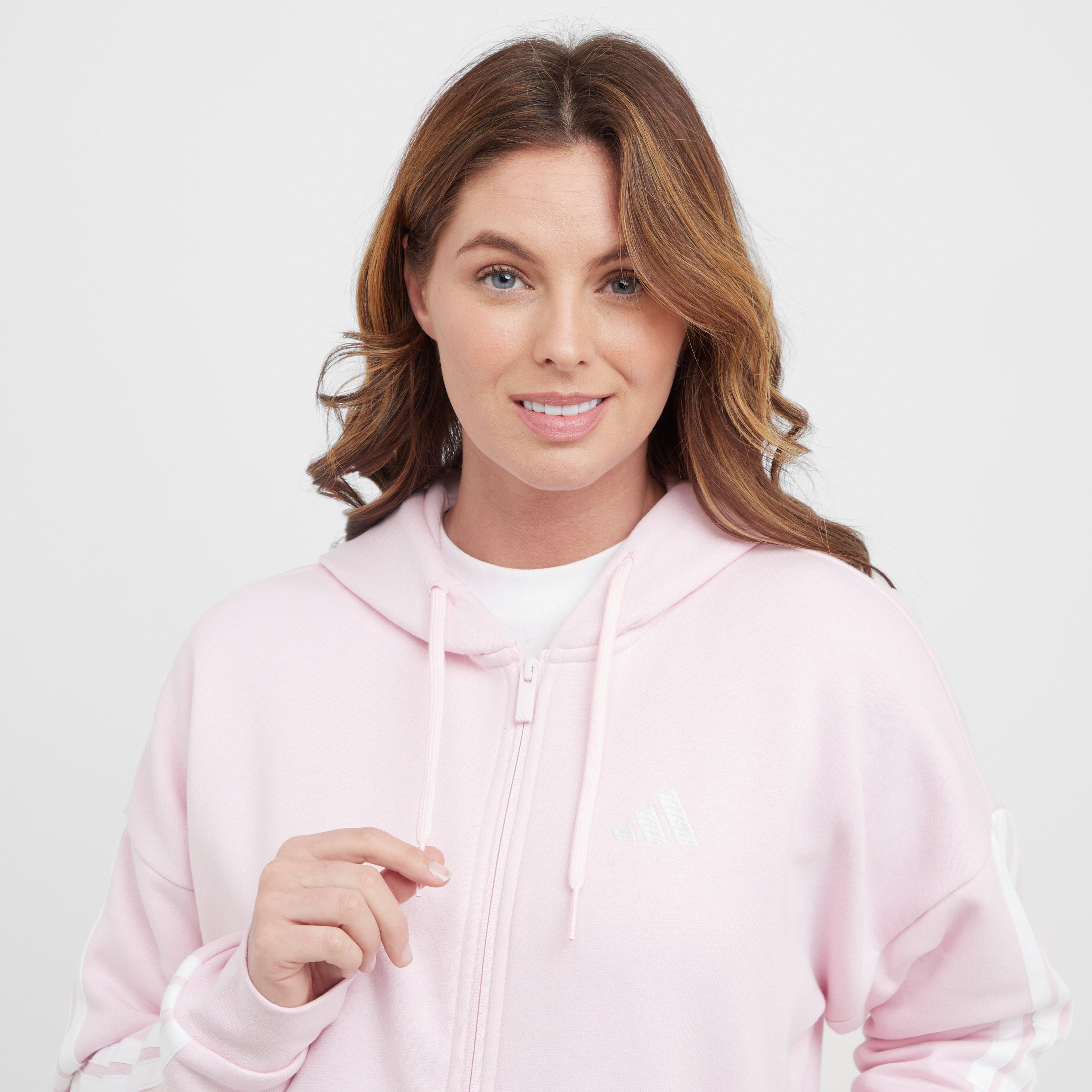 Women’s Essentials 3-Stripes Full-Zip Fleece Hoodie