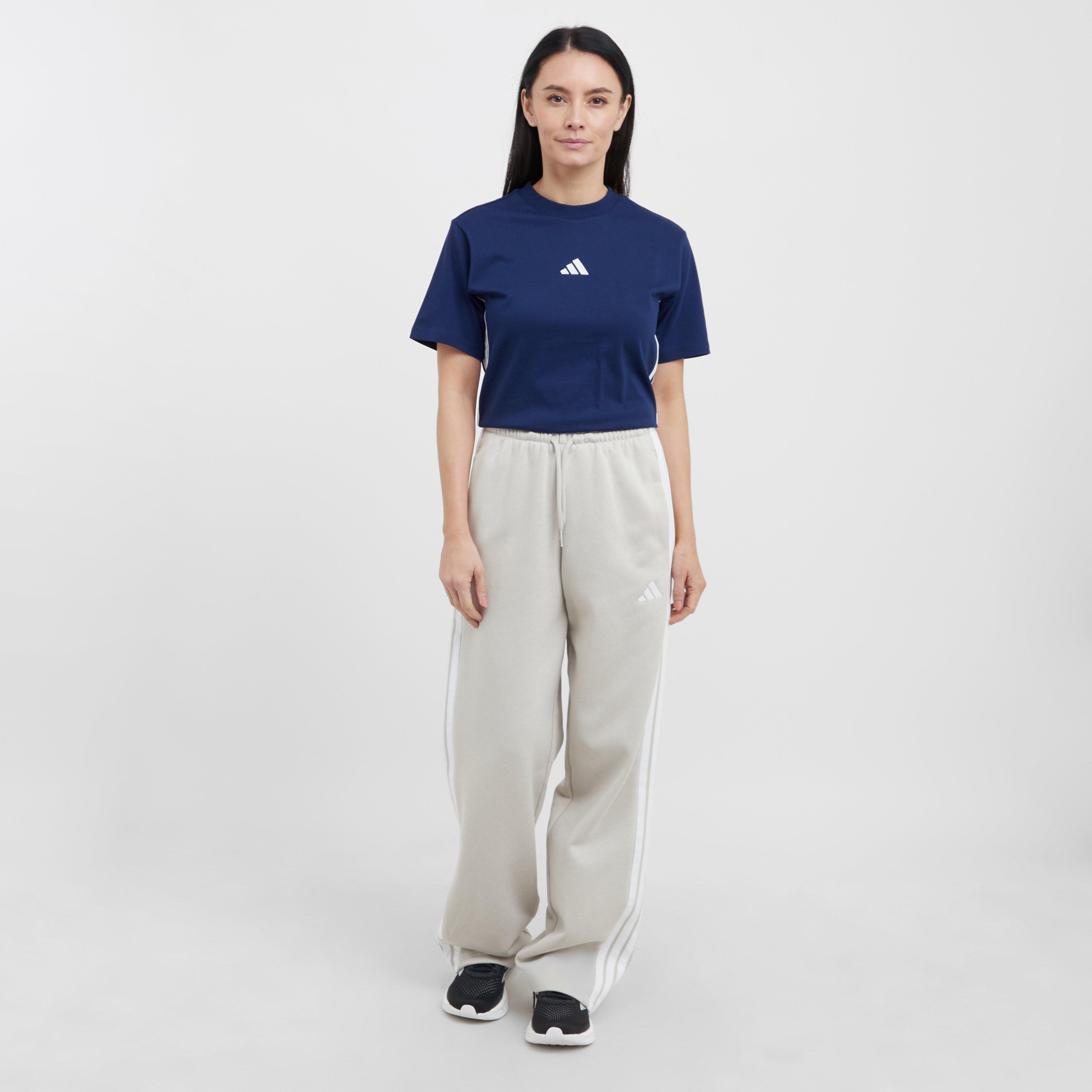 Women’s Essentials 3-Stripes Open-Hem Fleece Pants