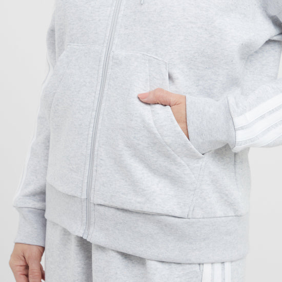 Women’s Essentials 3-Stripes Full-Zip Fleece Hoodie