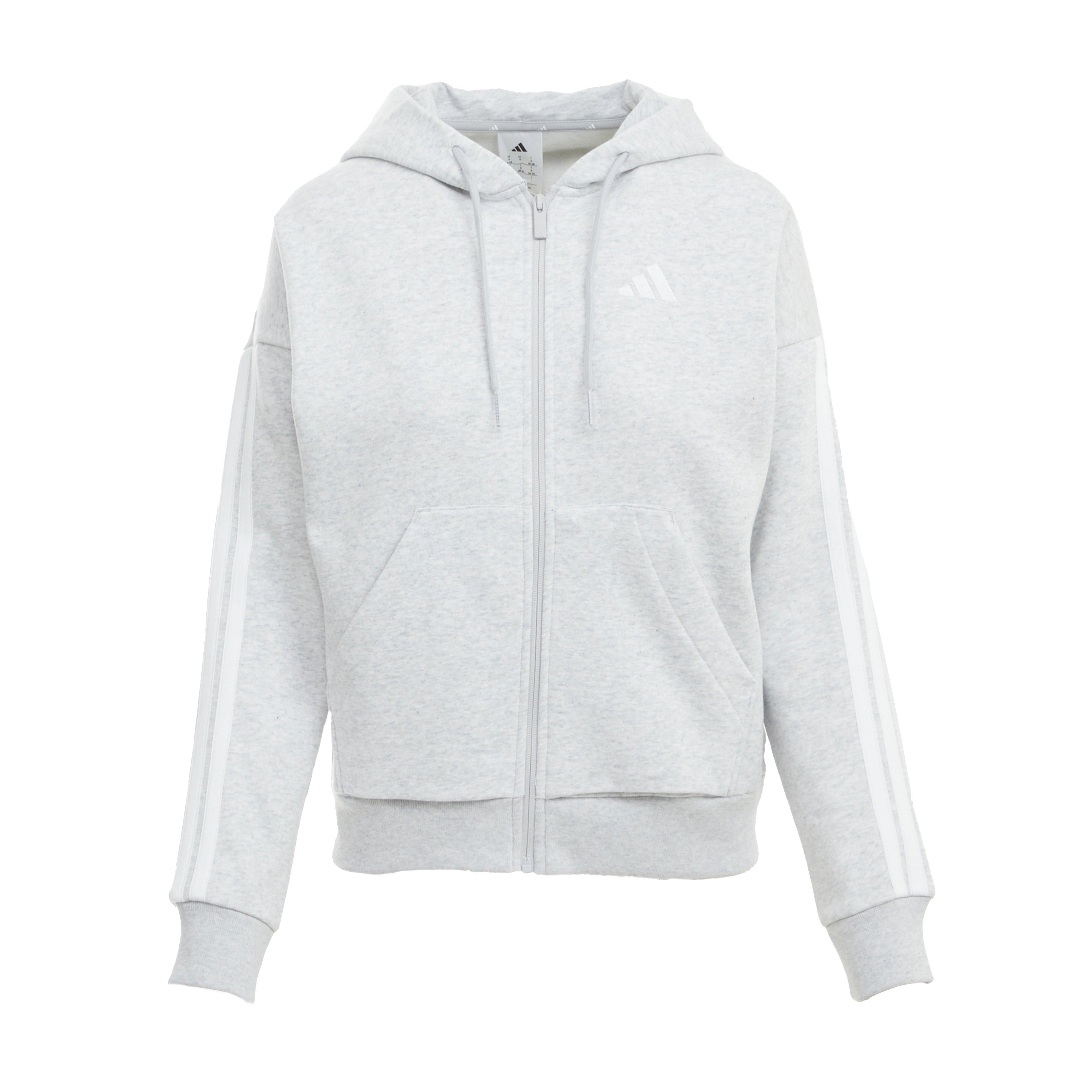 Women’s Essentials 3-Stripes Full-Zip Fleece Hoodie