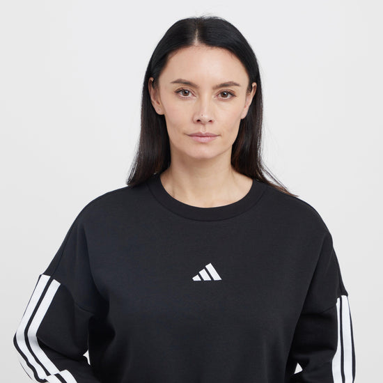 Women's Essentials 3-Stripe Fleece Sweatshirt