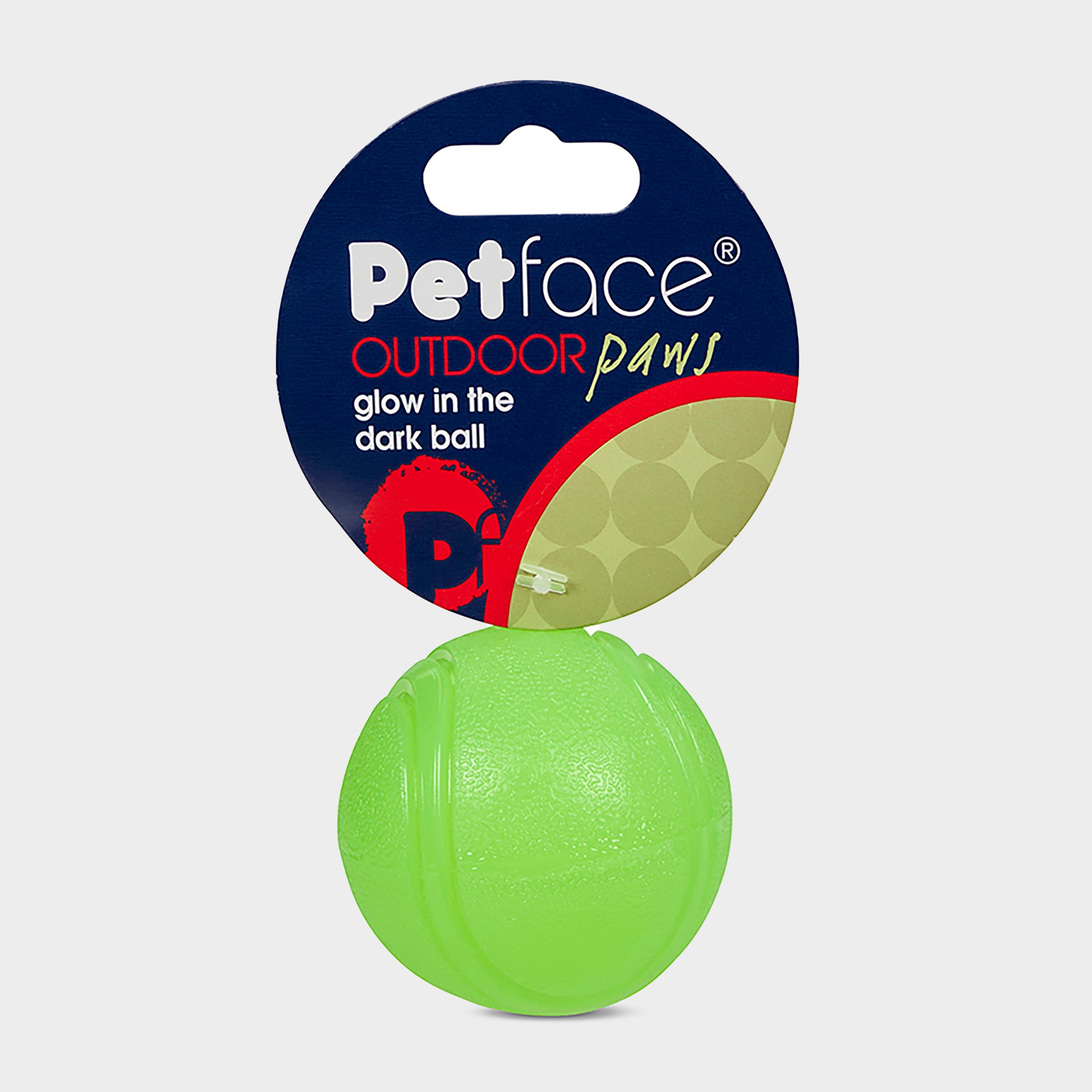 Outdoor Paws Glow In The Dark TPR Ball Dog Toy