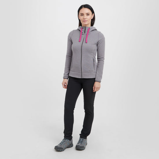 Women's Full Zip Hooded Stretch Fleece