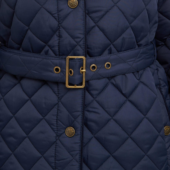 Women’s Belted Diamond Quilted Jacket