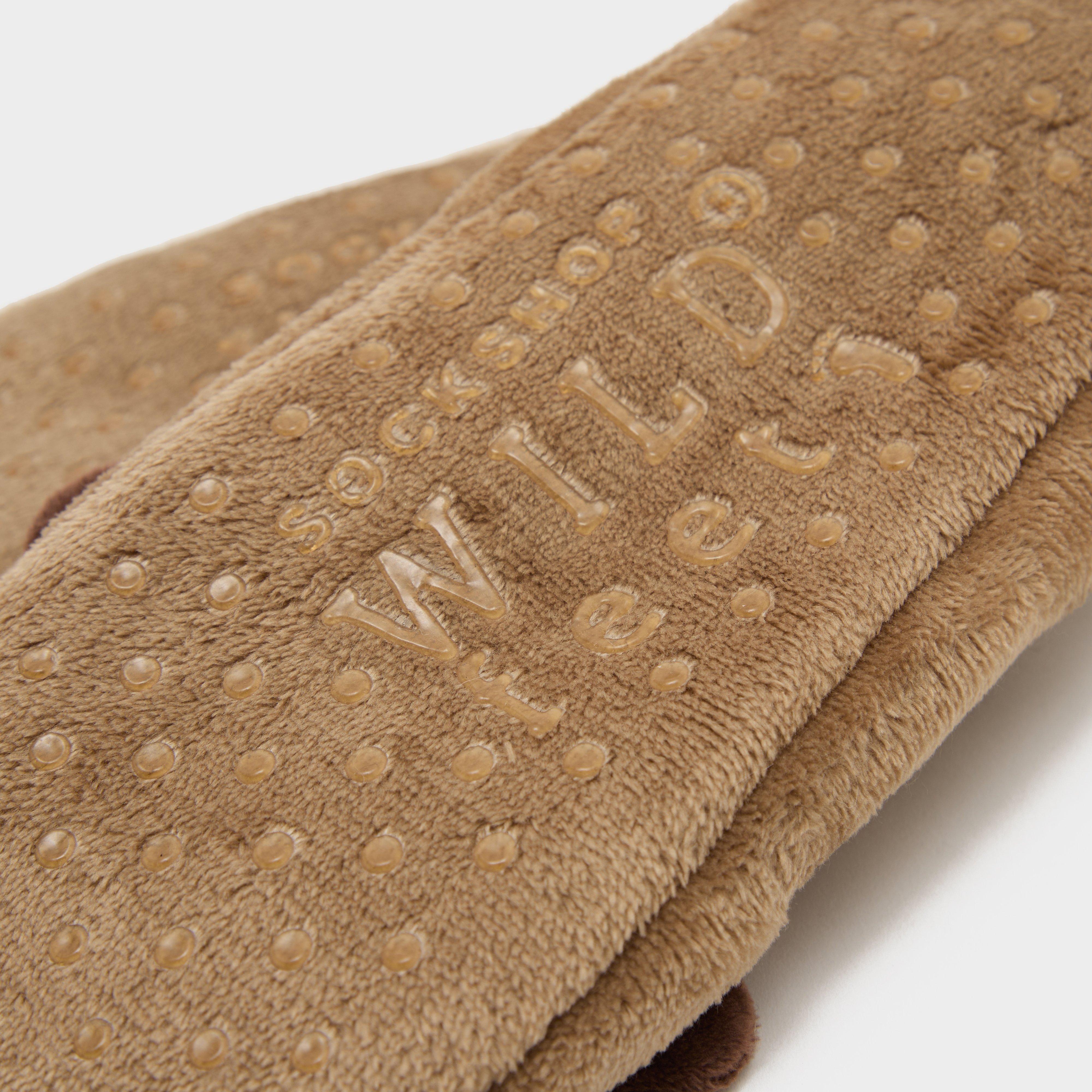 Kids’ Wild Feet Fluffy Footsie Dog Slippers