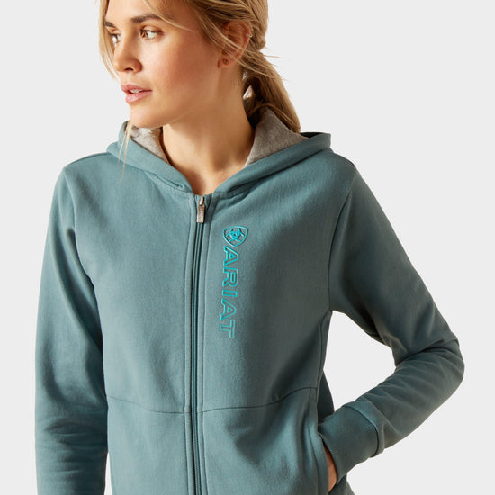 Womens Team Logo Full Zip Hoodie