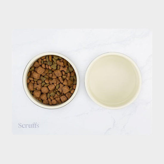 Pet Placemat White Marble Print