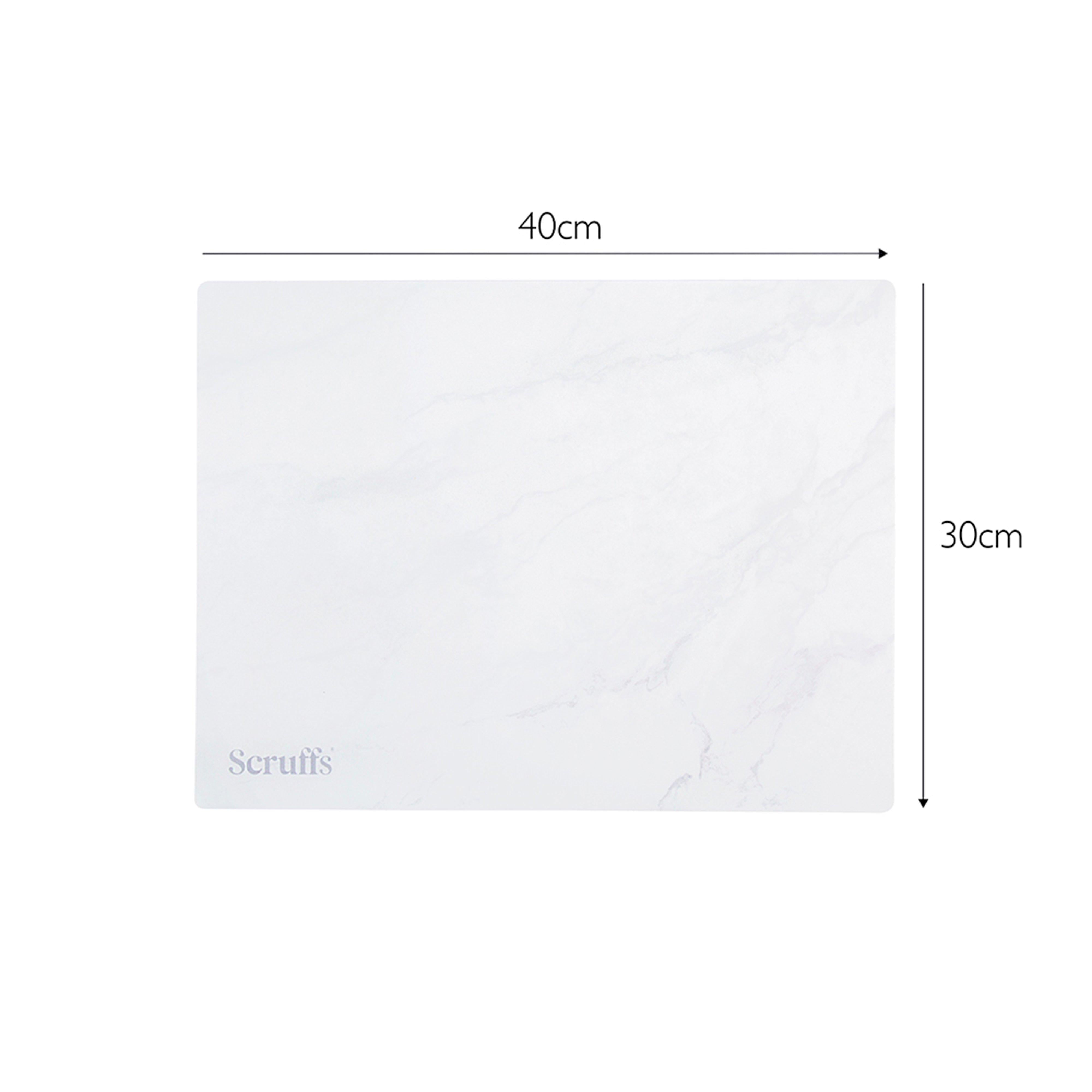 Pet Placemat White Marble Print