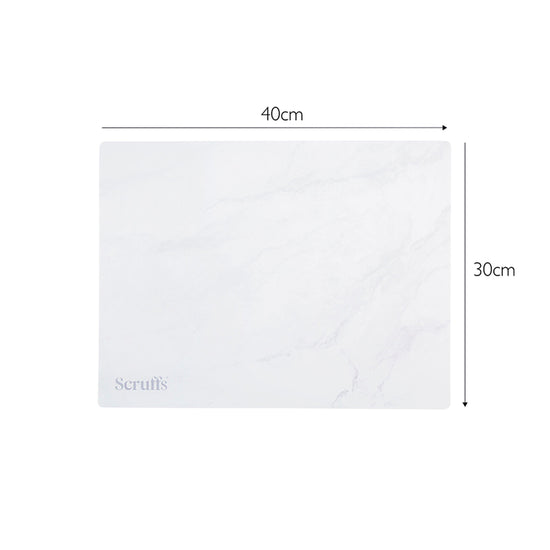 Pet Placemat White Marble Print