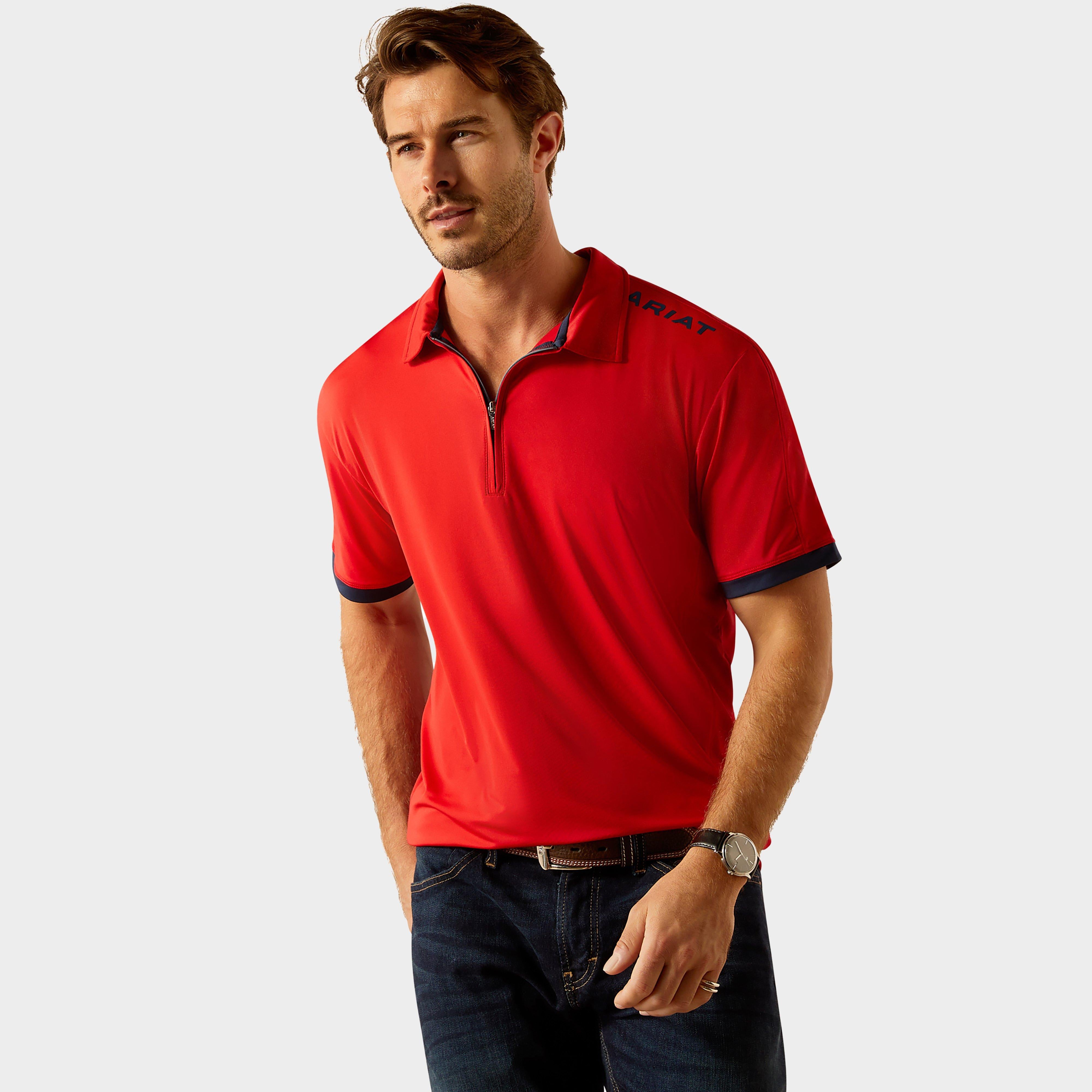 Mens Bandera 1/4 Zip Short Sleeved Polo Shirt