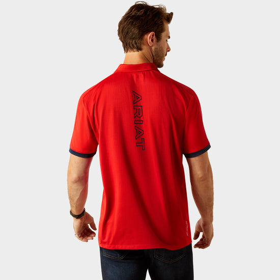 Mens Bandera 1/4 Zip Short Sleeved Polo Shirt