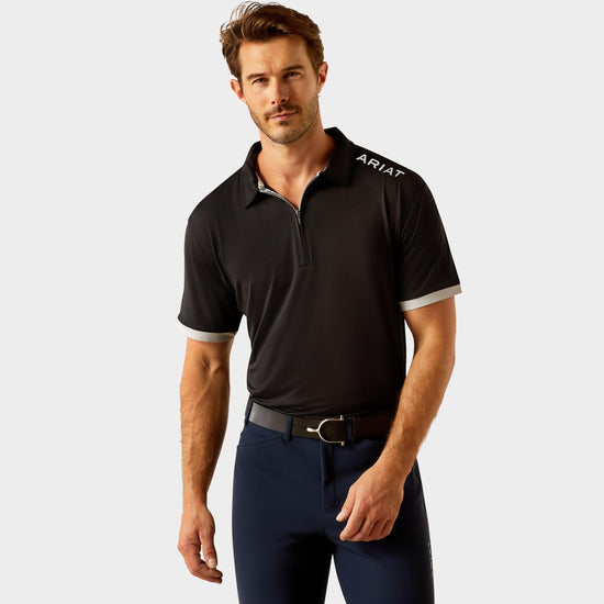 Mens Bandera 1/4 Zip Short Sleeved Polo Shirt