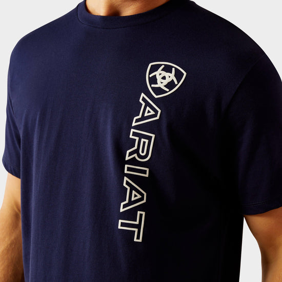 Mens Vertical Logo Short Sleeved Top