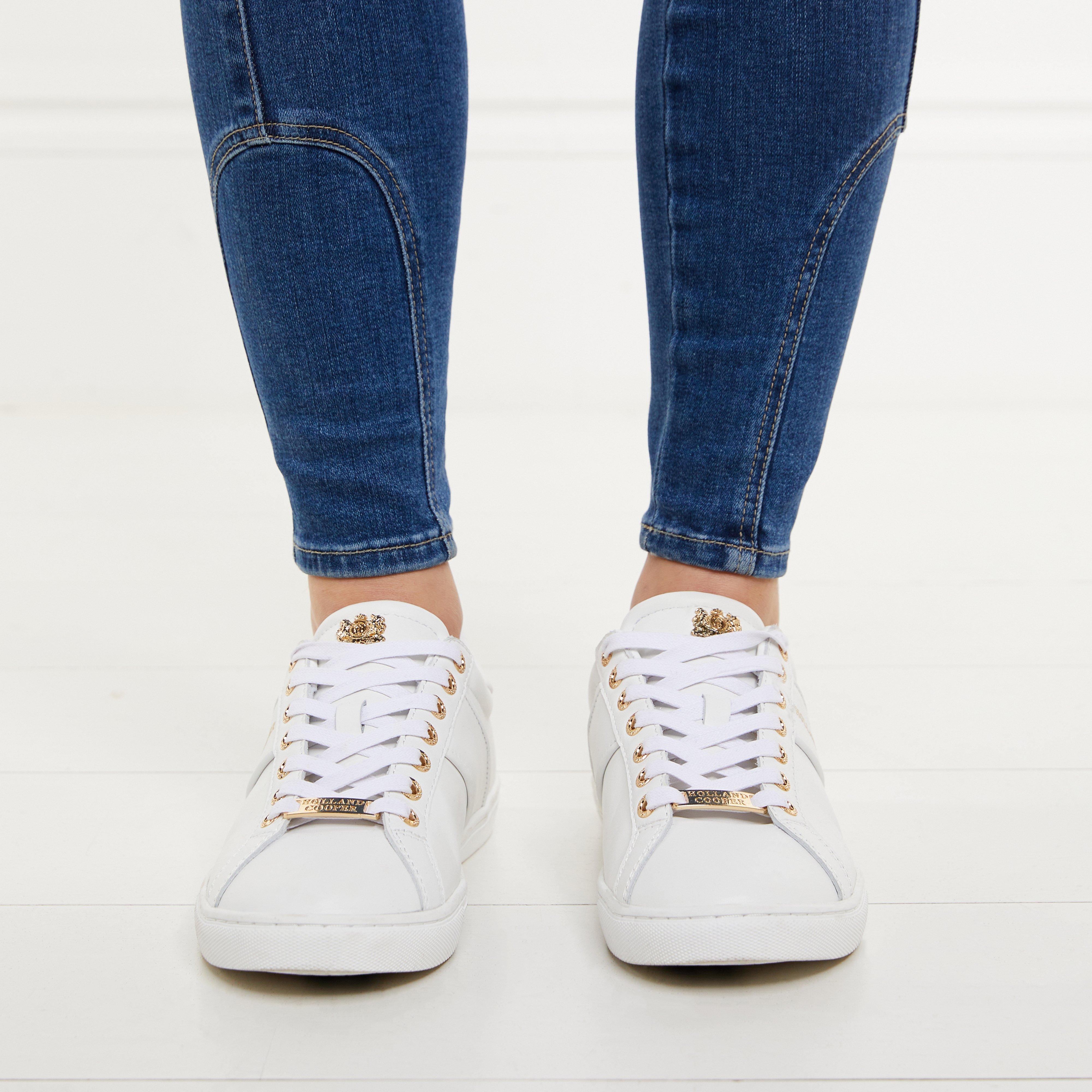 Womens Knightsbridge Court Trainers White