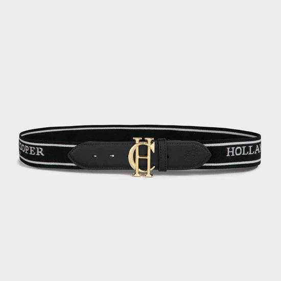 Burghley Logo Riding Belt Black