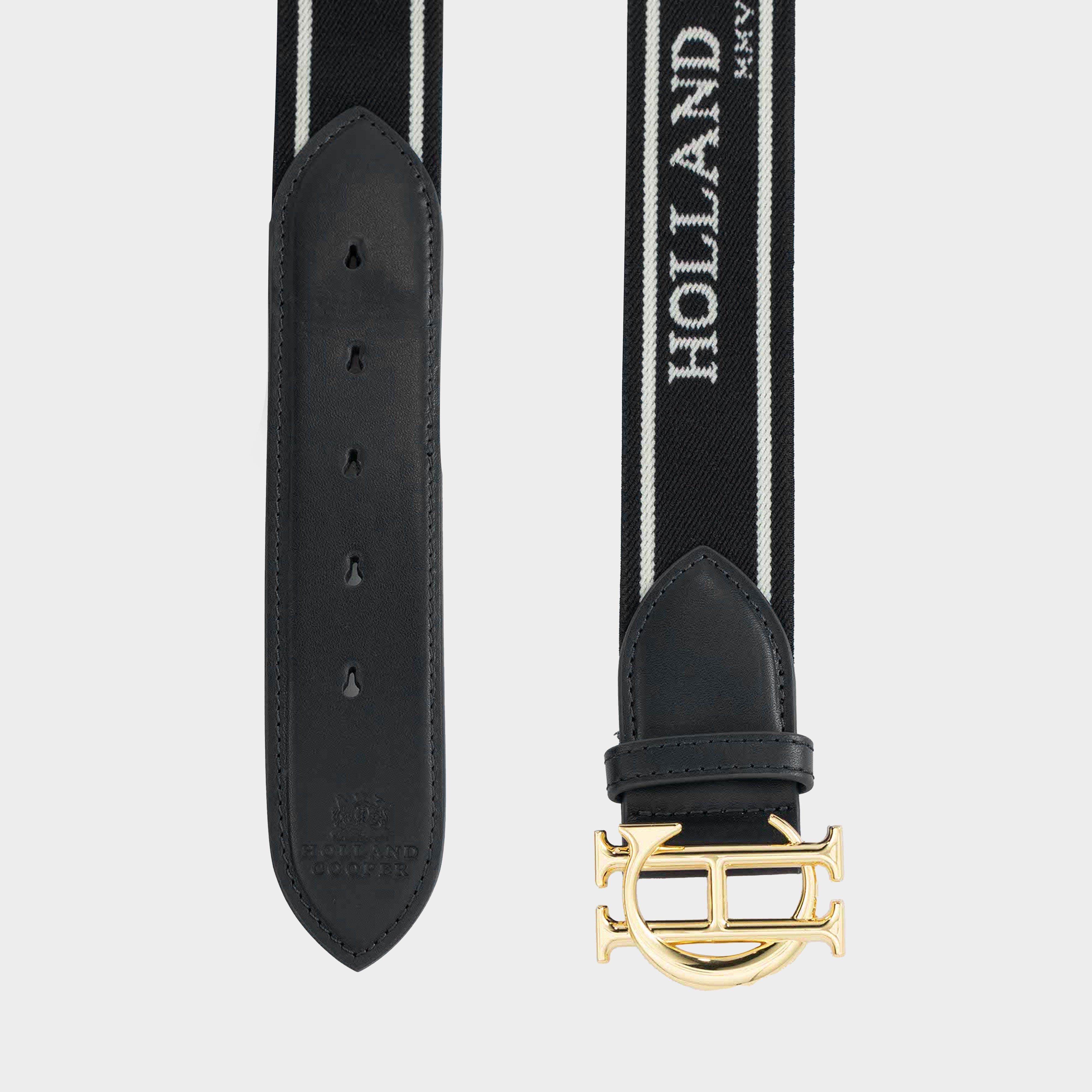 Burghley Logo Riding Belt Black