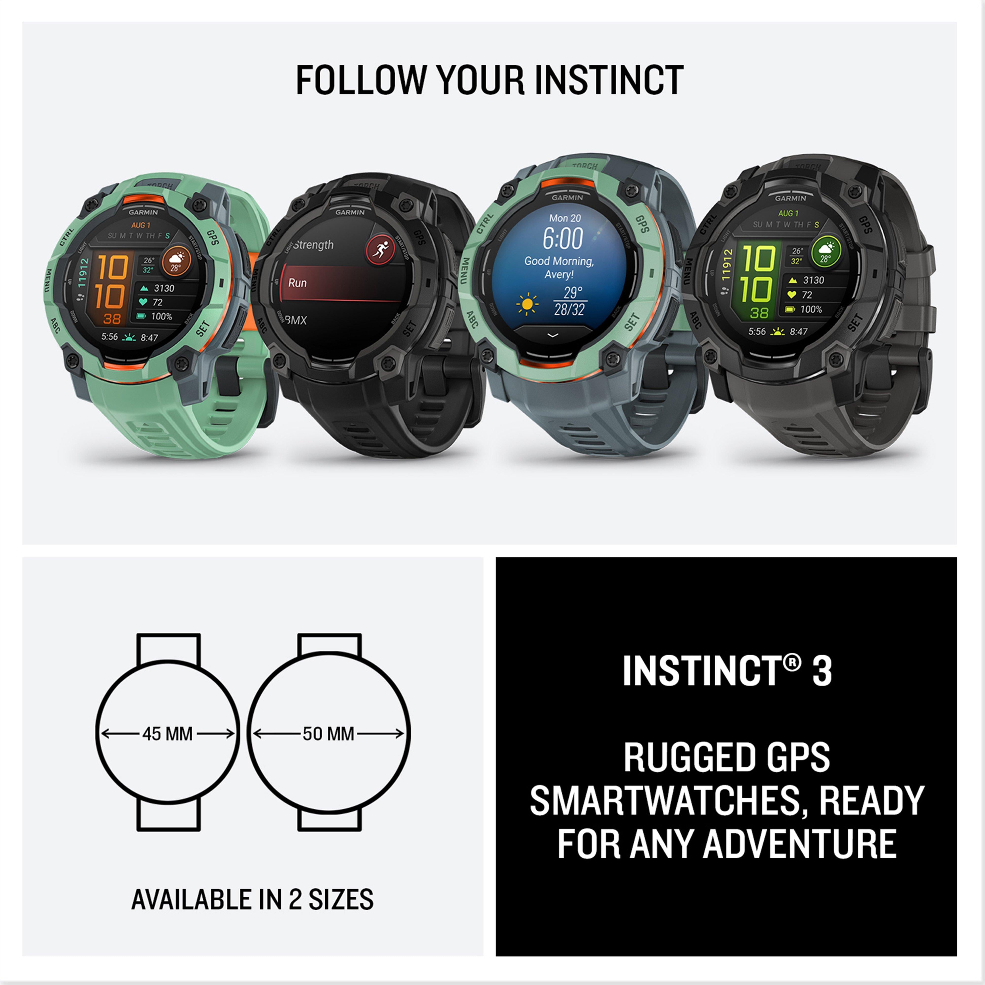 Instinct® 3 AMOLED 45mm Multi-Sport Smartwatch