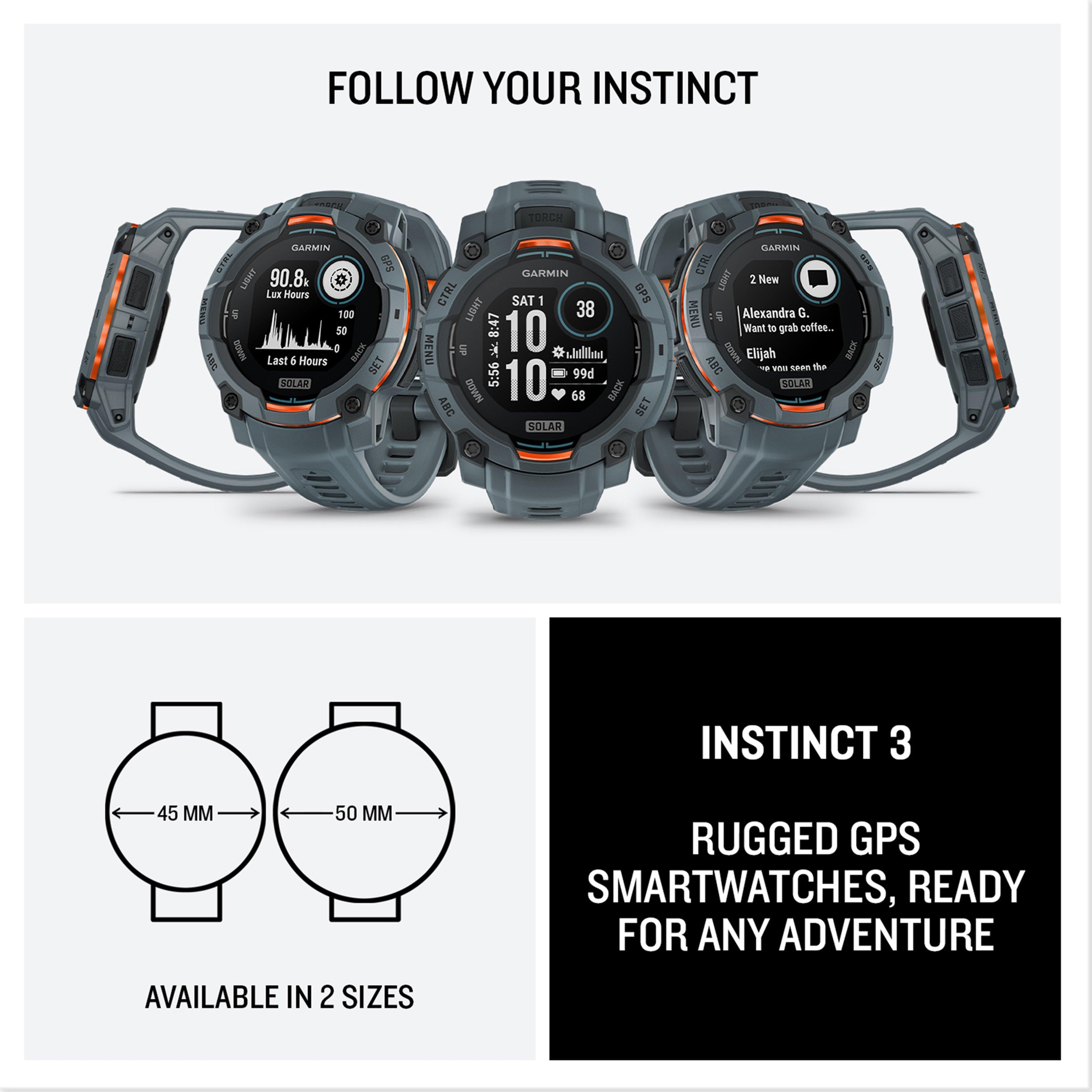 Instinct® 3 Solar 45mm Multi-Sport Smartwatch